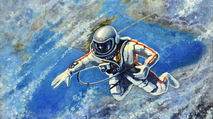 artwork, USSR, astronaut