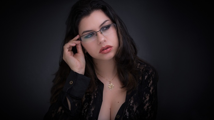 girl with glasses, model, girl