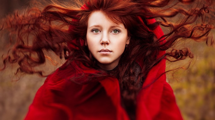 model, redhead, face, girl, Ann Nevreva