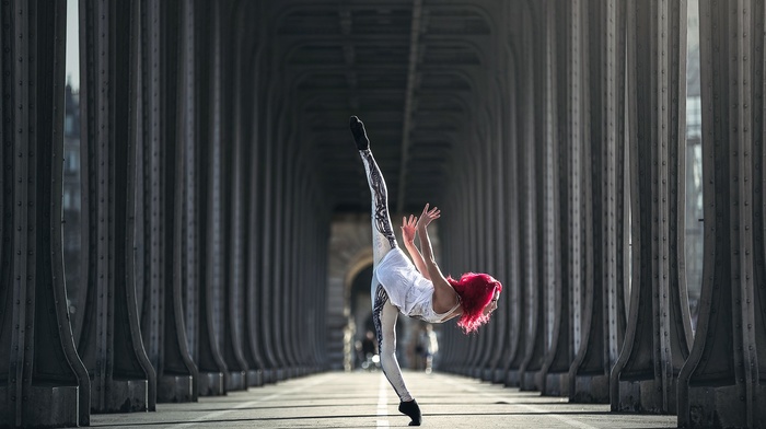 dancer, girl, dyed hair