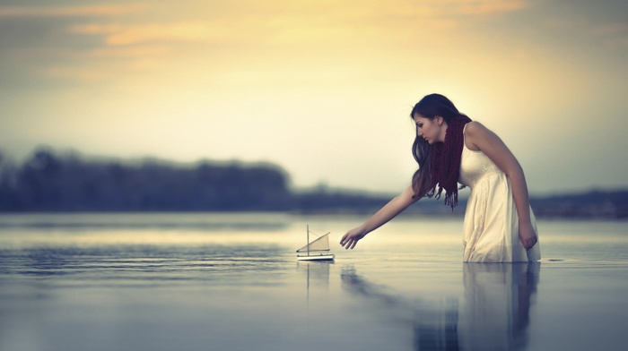 nature, girl, model, water, girl outdoors