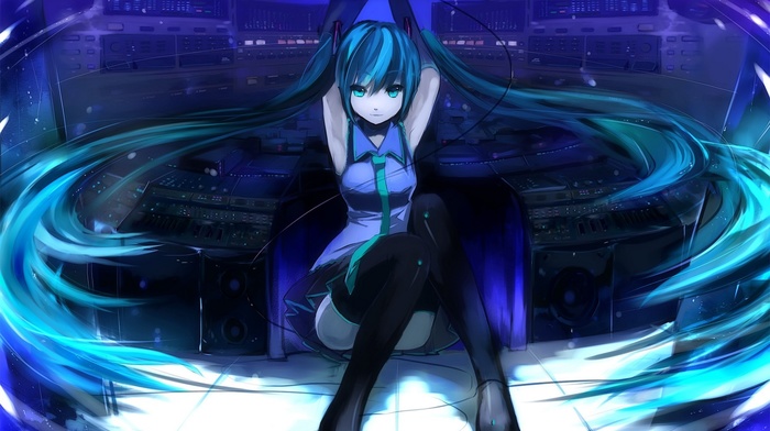 Hatsune Miku, Vocaloid, twintails, anime girls, anime