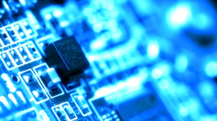 PCB, blue, microchip, technology, circuit boards