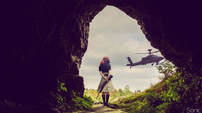 helicopters, photo manipulation