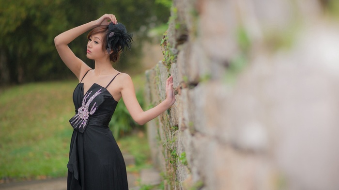 model, girl outdoors, Asian, girl