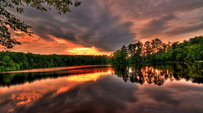 landscape, lake