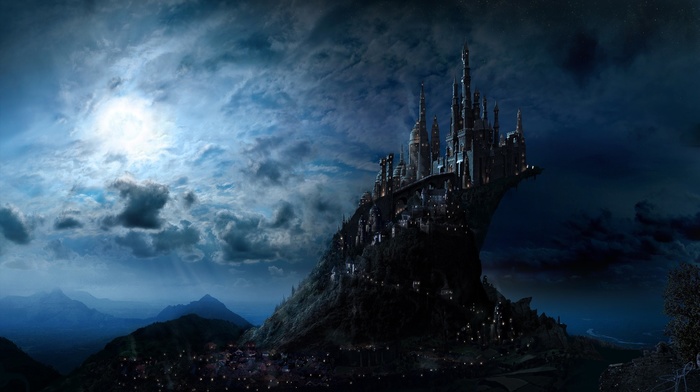 castle, fantasy art