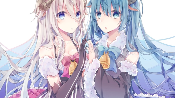 anime girls, Vocaloid, Hatsune Miku, ia vocaloid, anime, horns