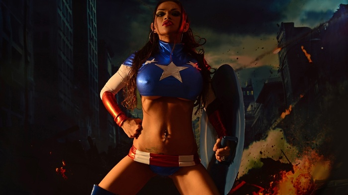 fake  breasts, big boobs, girl, model, Armie Flores, cosplay
