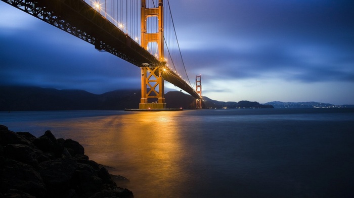 bridge, golden gate bridge, landscape, sea, nature, coast, photography, USA, san francisco, water, cityscape