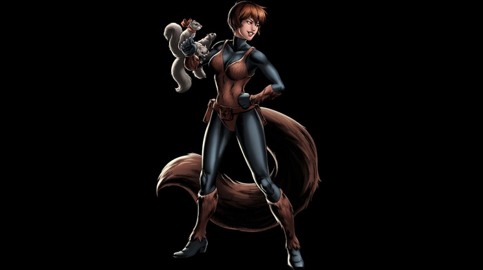 Squirrel Girl, artwork, fantasy art