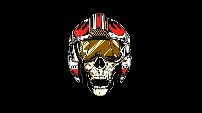 Star Wars, skull, Rebel Alliance, pilot