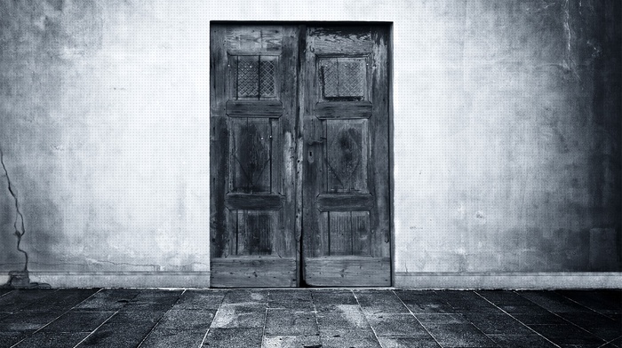 door, monochrome