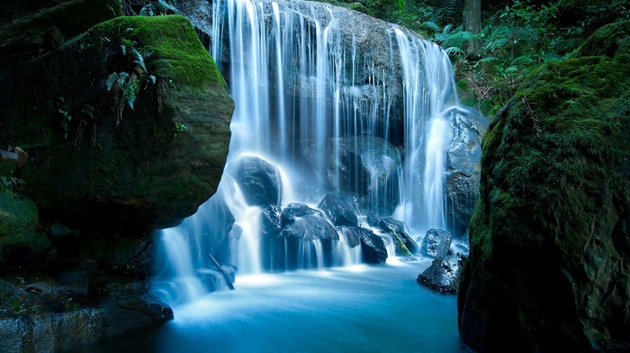 water, waterfall, nature