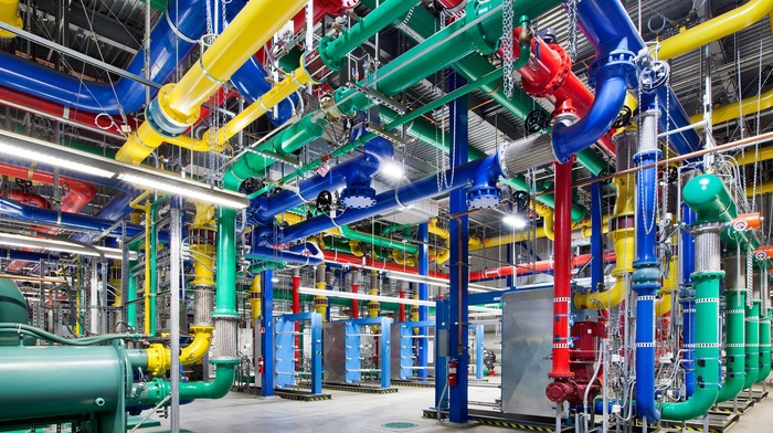 Google, colorful, data center