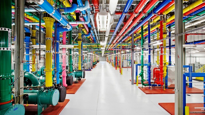 data center, Google, colorful