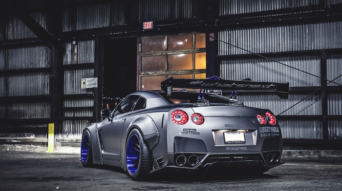 car, modified, Nissan GT, R, silver cars, Nissan, vehicle