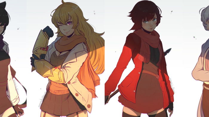 Rwby Rose, Weiss Schnee, Blake Belladonna, Yang, RWBY