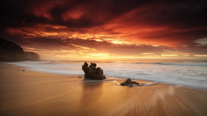 sea, landscape, beach