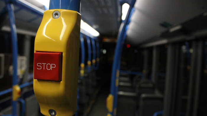 stop, vehicle interiors, buses