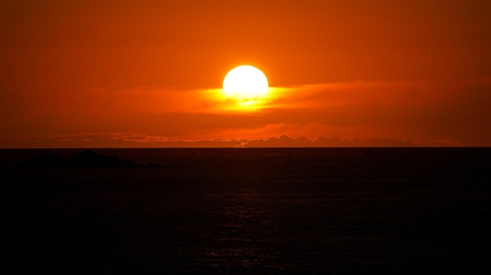 sunset, sea, photography, water