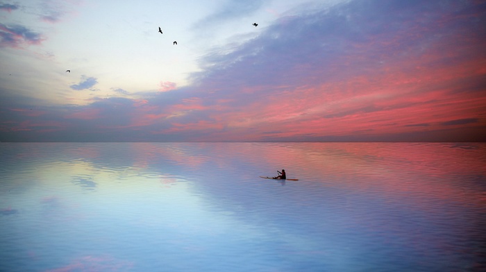 nature, water, clouds