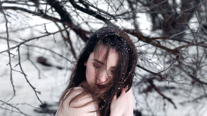 cold, winter, model, girl, girl outdoors