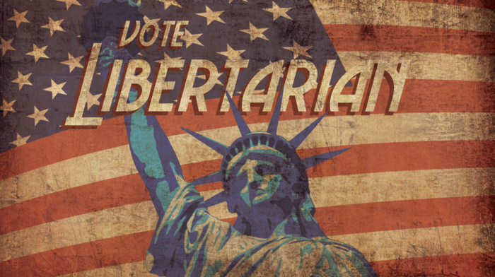 american flag, statue of liberty, libertarianism