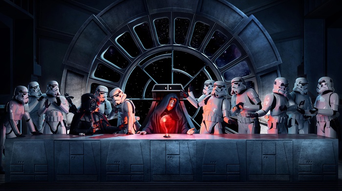 Emperor Palpatine, Star Wars, stormtrooper, Darth Vader, the last supper