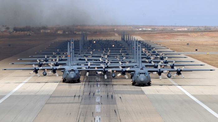 runway, Lockheed C, 130 Hercules, aircraft, military aircraft