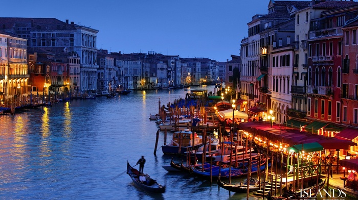 Venice, landscape, Italy, building, city, water, boat, house