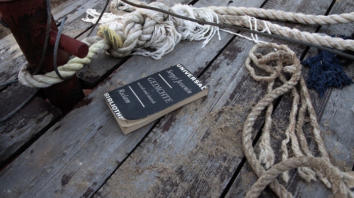 wood, ropes, pier, anchors, book cover, sea, books
