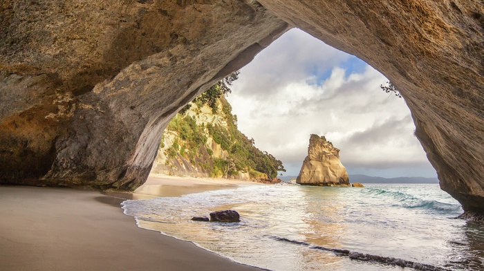 New Zealand, cathedral cove, beach