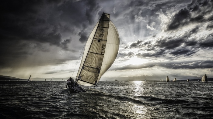 sports, sea, sailing, water