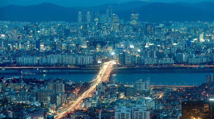 long exposure, skyscraper, cityscape, bridge, highway, building, river, urban, photography, city, Seoul