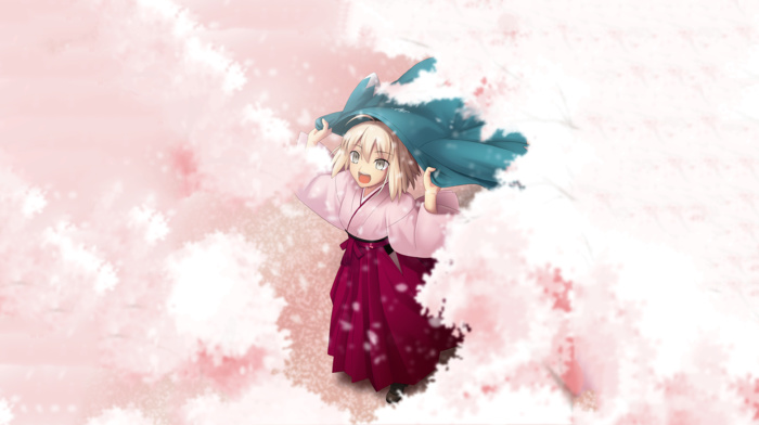 FateGrand Order, cherry blossom, Sakura Saber, fate series