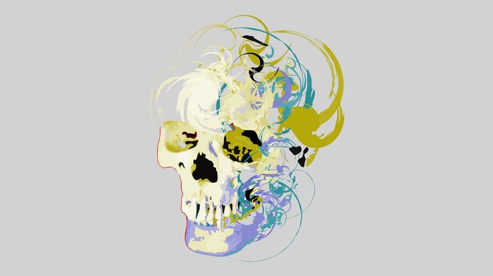 digital art, skull