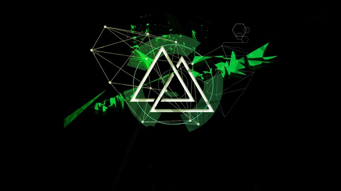 green, triangle, peak