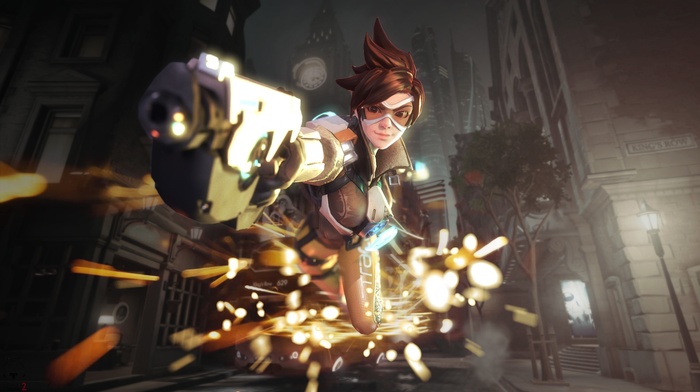 Blizzard Entertainment, Tracer Overwatch, video games, Overwatch, Lena Oxton