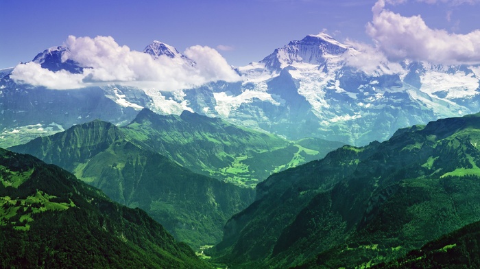 Jungfrau, landscape, Bernese Alps, photography, mountains, nature, Alps