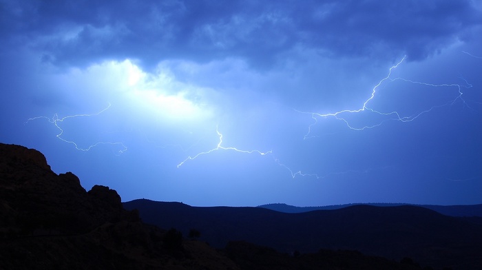 lightning, photography, landscape, storm