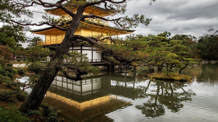 Japan, Kyoto, temple, landscape, nature