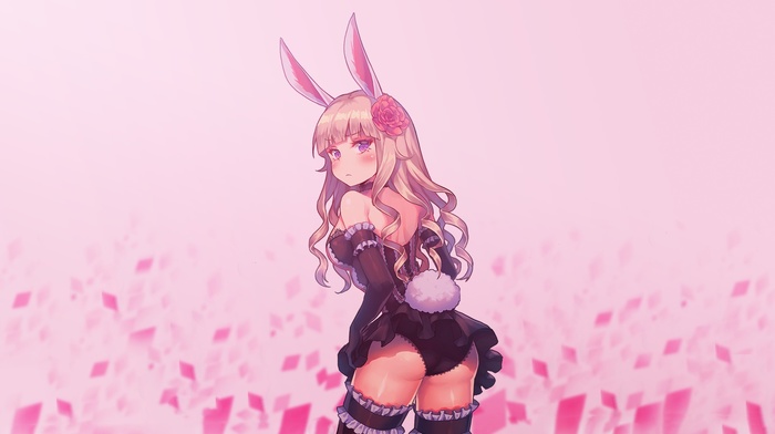 bunny ears, anime girls, bunny suit, blonde, anime