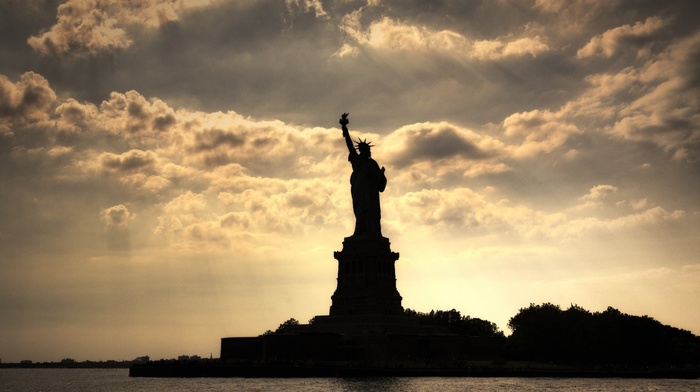 water, photography, New York City, architecture, statue of liberty, sea