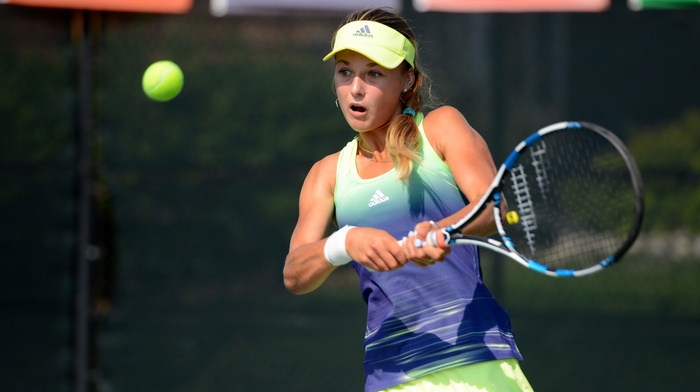 Anna Kalinskaya, girl, tennis, open mouth