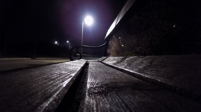 bench, night