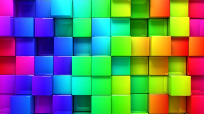 colorful, cube