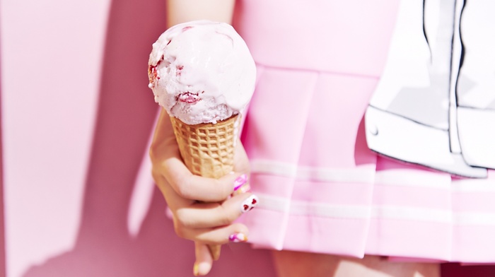Asian, ice cream, pink