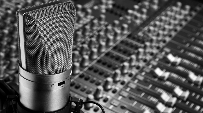 closeup, depth of field, music, buttons, photography, microphone, monochrome, technology, mixing consoles