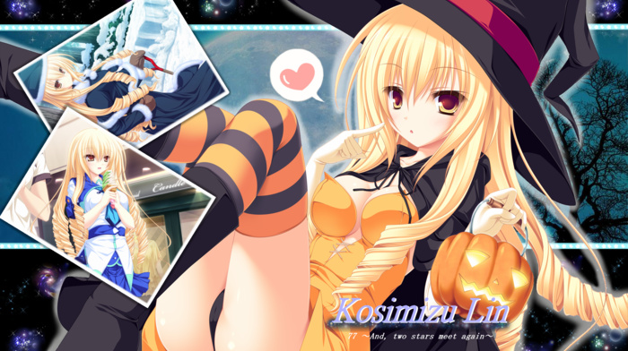 anime, 77 Visual Novel, Halloween, Koshimizu Rin, witch